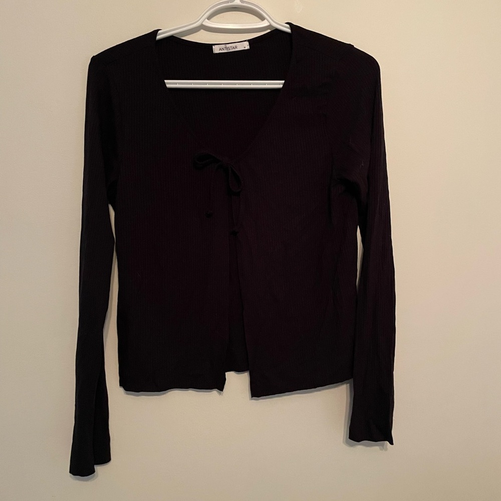Chic Black Long Sleeve Top